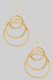 Timeless Triple Brass Hoop Drop Earrings