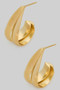 Double Scoop Open Brass Hoops