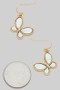 Pearly Butterfly Rope Fish Hook Earrings
