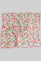 Juicy Cherry Print Silky Square Scarf