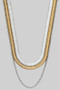 Triple Different Chain Layered Necklace