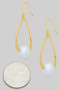 Ellipsis Twist Drop Earrings With Pearl