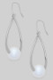 Ellipsis Twist Drop Earrings With Pearl