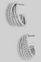 Smooth And Textured Three Quarter Inch Brass Hoops