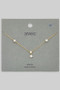 Brass Cz Flower Charm Necklace