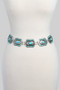 Stone Studded Rectangle Concho Chain Belt