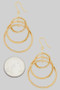 Timeless Triple Brass Hoop Drop Earrings