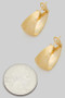 Textured Crescent Brass Hoops