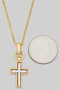 Pearly Cross Pendant Chain Necklace