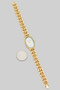 Oval Link Chain Wrist Watch