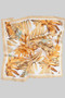 Monstera Leaf Print Silky Square Scarf