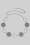 Ribbed Circle And Medallion Chain Belt