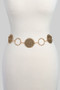 Ribbed Circle And Medallion Chain Belt