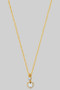 Organic Heart Cz Ac Pendant Necklace