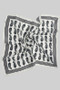 Teardrop Paisley Motif Silky Square Scarf