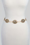 Ribbed Circle Pattern Concho Chain Belt