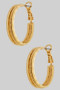 One Inch Coil Stack Brass Hoops