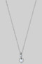 Organic Heart Cz Ac Pendant Necklace