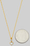 Organic Heart Cz Ac Pendant Necklace