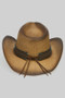 Straw Cowboy Hat Rhinestone Flower W Steer Concho