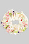 Embroidered Multi Flower Hair Scrunchie