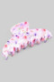 Pastel Floral Print Acrylic Hair Clip