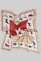 Colorful Horse And Geo Print Square Scarf