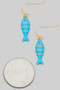Enamel Fish Fish Hook Earrings