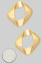 Brass Folded Edge Drop Earrings