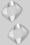 Brass Folded Edge Drop Earrings