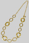 Hammered Oval Cut Out Link Chain Belt
