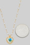 Porcelain Heart Flower Pendant Necklace