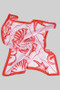 Sea Life Motif Silky Square Scarf
