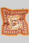 Horse Motif Silky Square Scarf