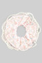 Country Flower Oversized Hair Scrunchie With Lace