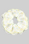 Country Flower Oversized Hair Scrunchie With Lace