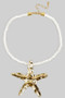 Rope Necklace With Hammered Starfish Pendant