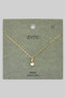 Organic Heart Cz Ac Pendant Necklace