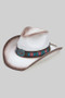 Straw Cowboy Hat Rhinestone Flower W Steer Concho