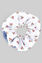 Large Gingham And Cherry Print Hair Scrunchie