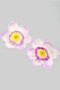 Purple Fabric Flower Post Earrings