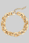 Textured Matte Gold Chain Necklace
