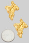 Stainless Steel Textured Post Earrings