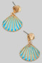 Shell Studs With Lacquered Shell Drop