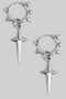 Stainless Steel Spiked Cross Huggies