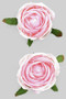 Pink Rose Bud Fabric Post Earrings