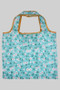 Collapsible Nylon Flower Print Shopping Bag Pouch