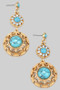 Triple Tiered Stone Beaded Drop Earrings