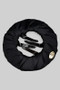 Versatile Satin Round Flat Snap Hair Clip With Teeth