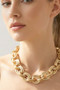 Textured Matte Gold Chain Necklace